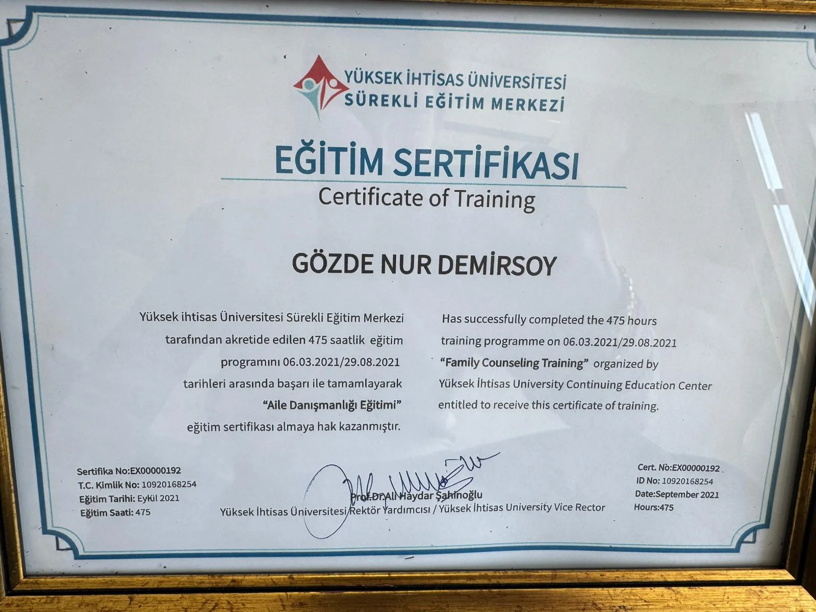 Aile Danışmanlığı Eğitimi